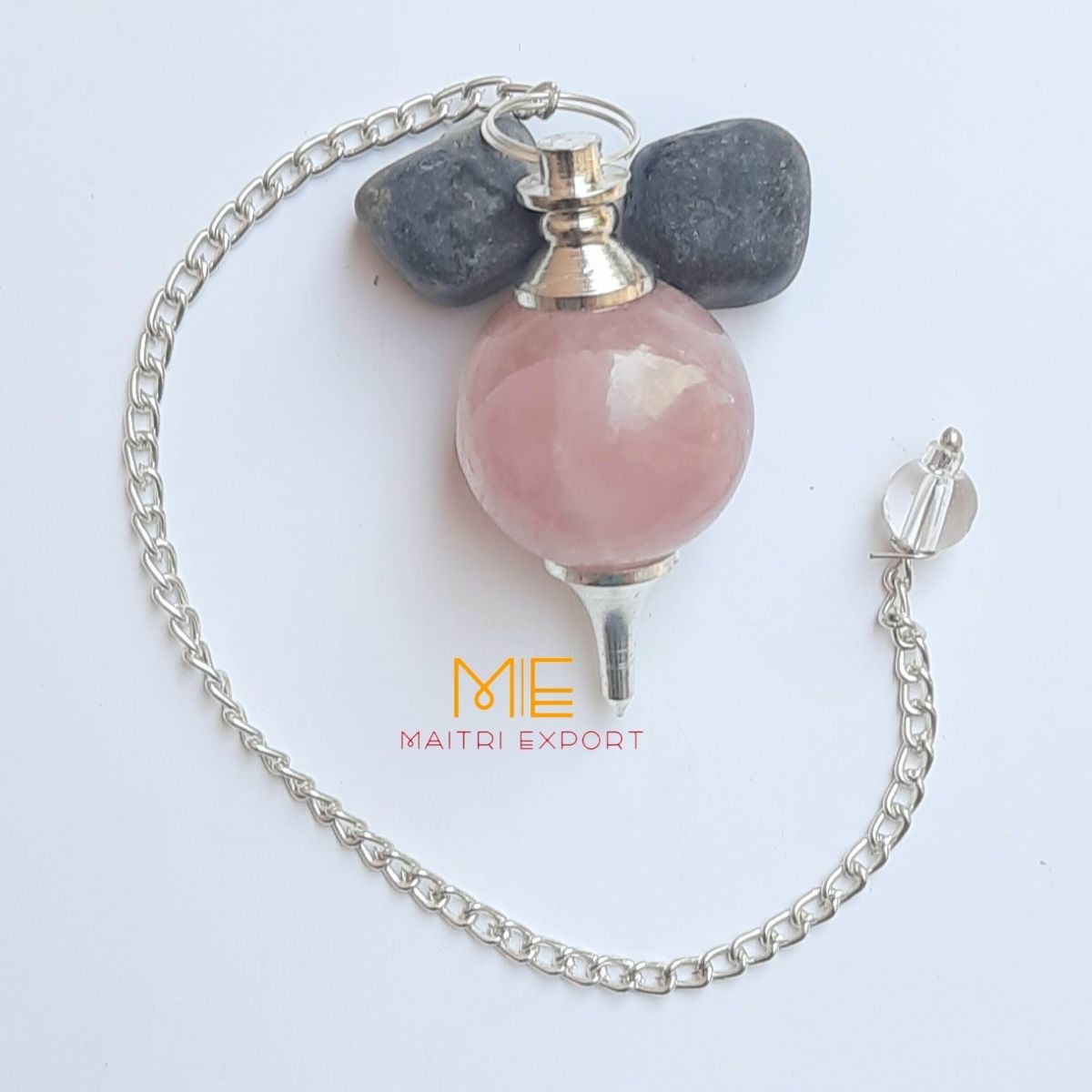 Natural Different Ball Shaped Crystal Stone Pendulum-Maitri Export | Crystals Store