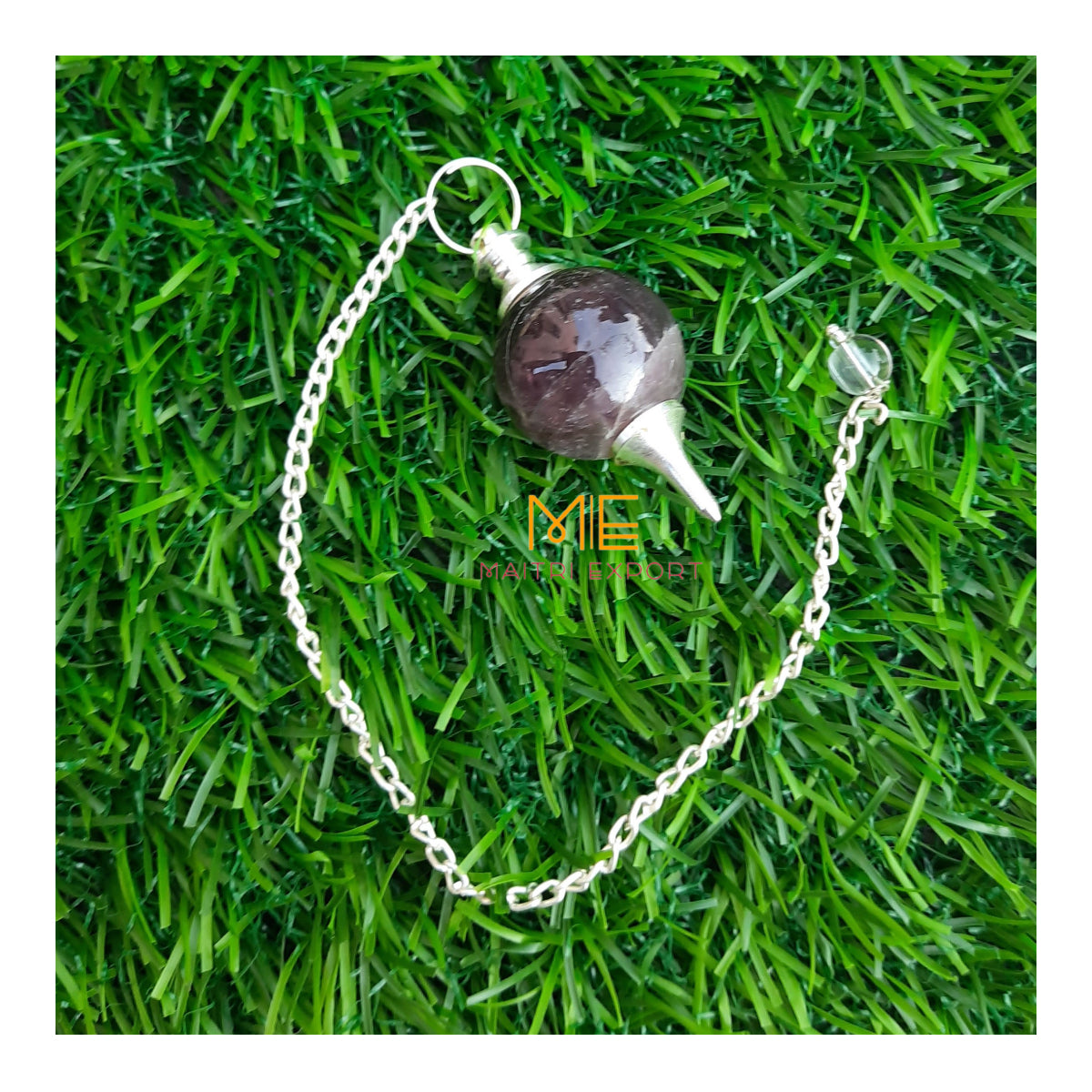 Natural Different Ball Shaped Crystal Stone Pendulum-Amethyst-Maitri Export | Crystals Store