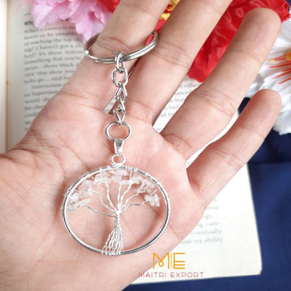 Tree of Life keychains-Clear quartz-Maitri Export | Crystals Store