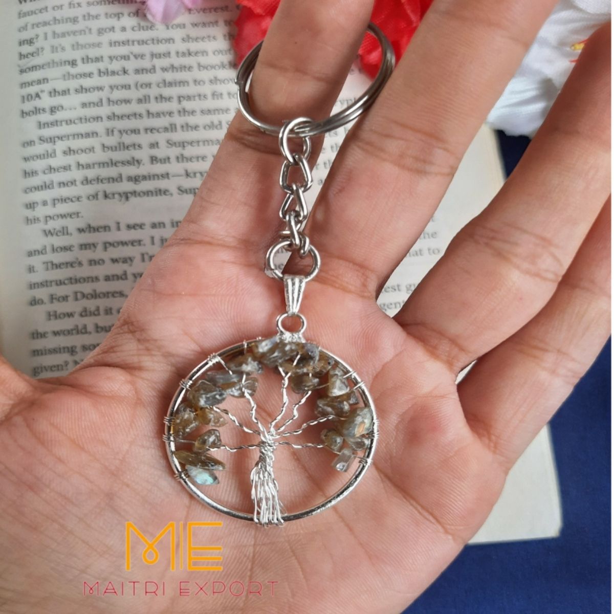 Tree of Life keychains-Labradorite-Maitri Export | Crystals Store