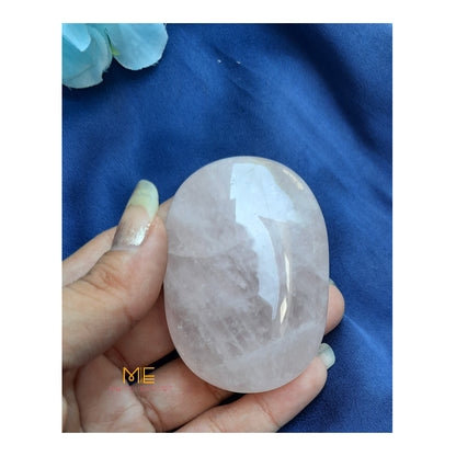 Natural different crystal palmstone for meditation and healing-Rose Quartz-Maitri Export | Crystals Store