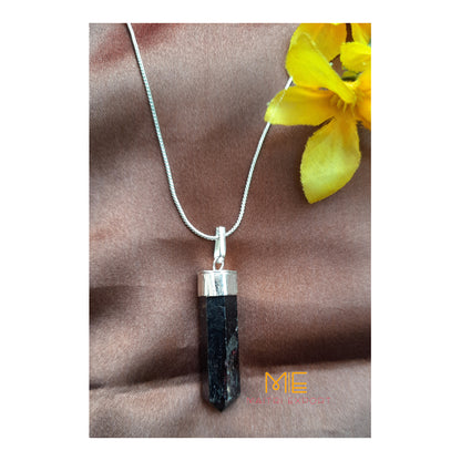 Natural crystal Single Point Pencil Pendant-Maitri Export | Crystals Store