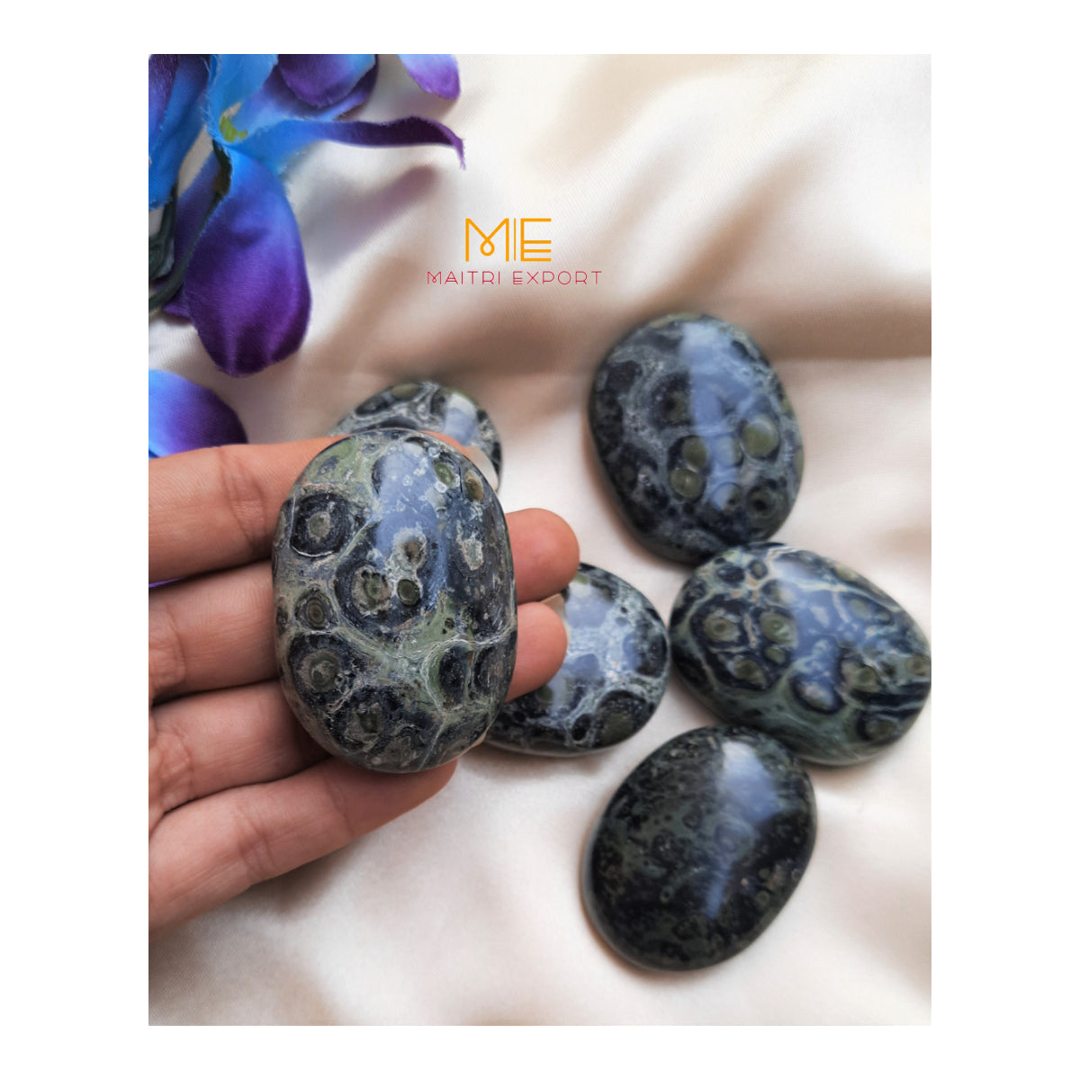 Natural different crystal palmstone for meditation and healing-Kambaba Jasper-Maitri Export | Crystals Store