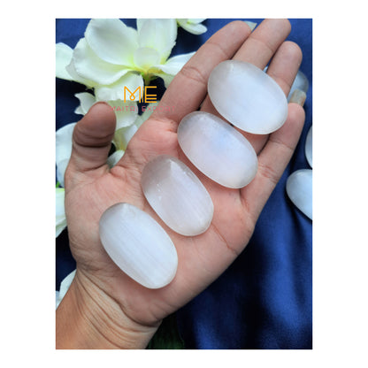 Crystal oval cabochon / mini palmstone-Selenite-Maitri Export | Crystals Store