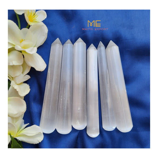 Selenite Massage healing Wand-Maitri Export | Crystals Store