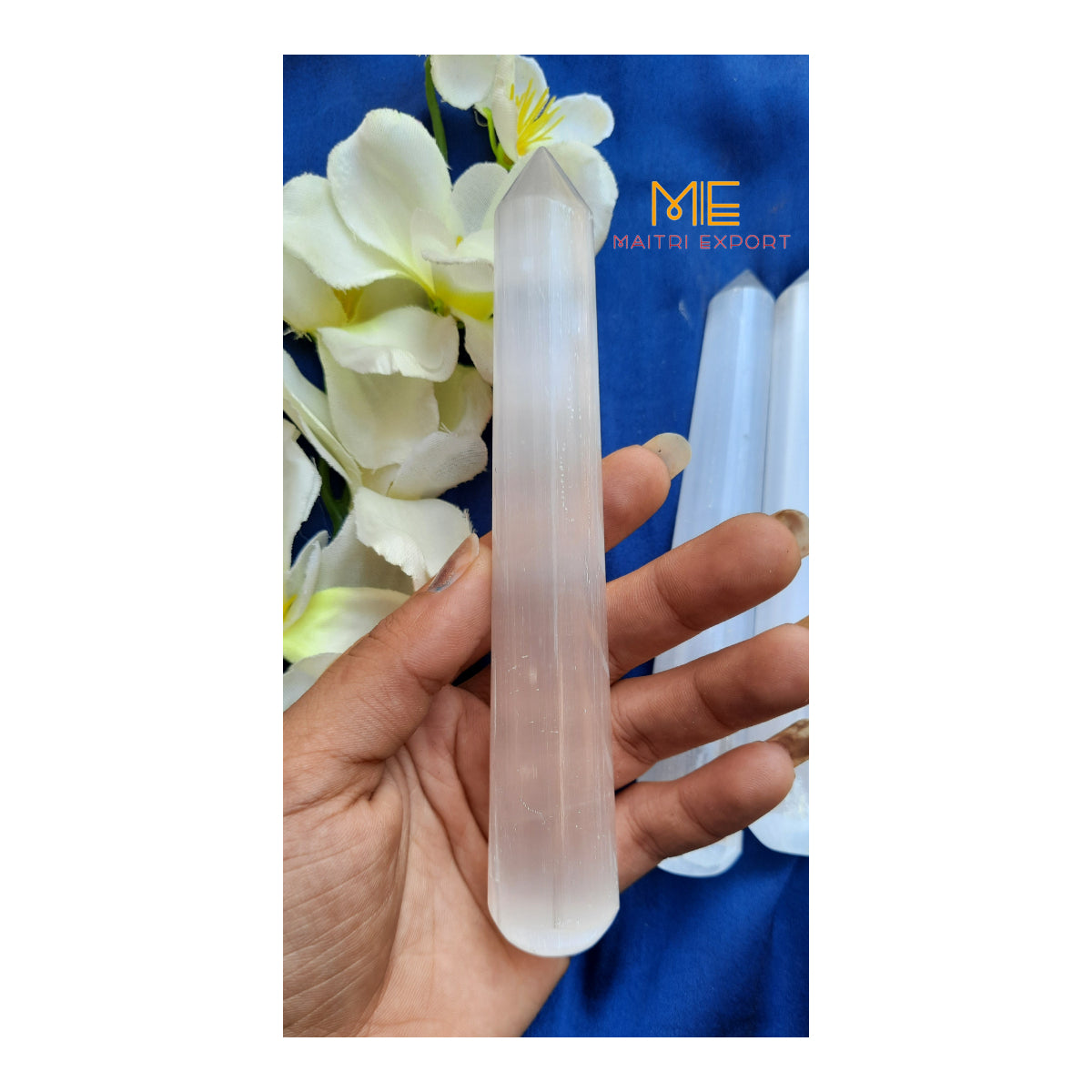 Selenite Massage healing Wand-Maitri Export | Crystals Store