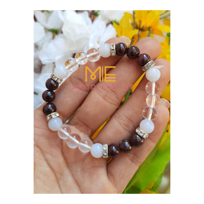 Zodiac / rashi 8mm crystal healing Bracelet-Mesha / Aries-Maitri Export | Crystals Store