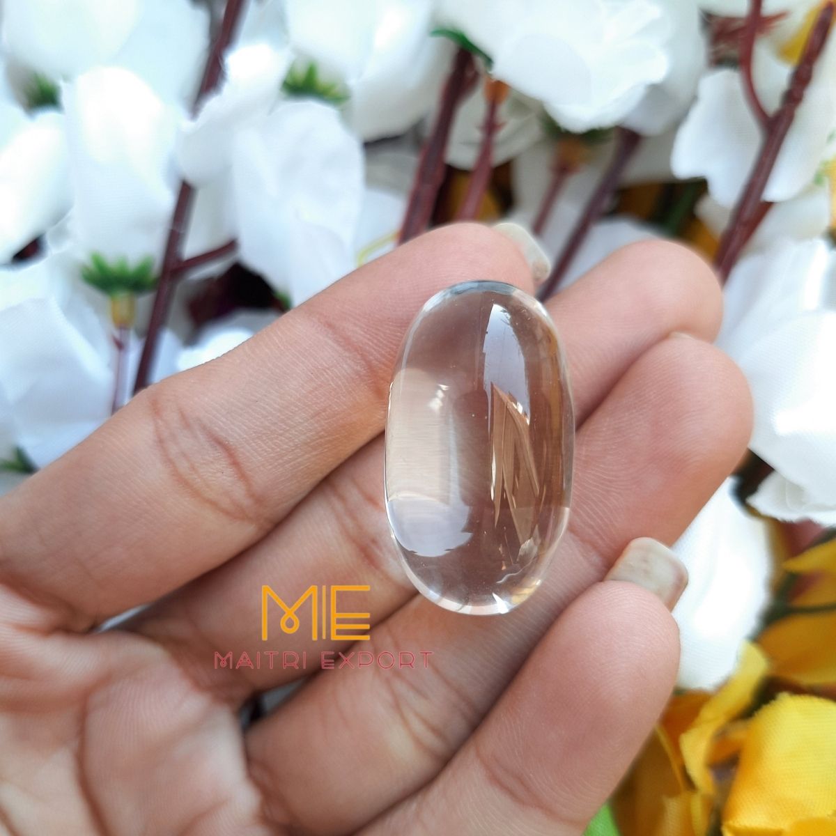 Clear Quartz Crystal Mini Carvings-Oval Shivling-Maitri Export | Crystals Store