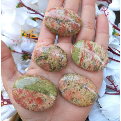 Crystal oval cabochon / mini palmstone-Unakite-Maitri Export | Crystals Store