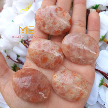 Crystal oval cabochon / mini palmstone-Sunstone-Maitri Export | Crystals Store