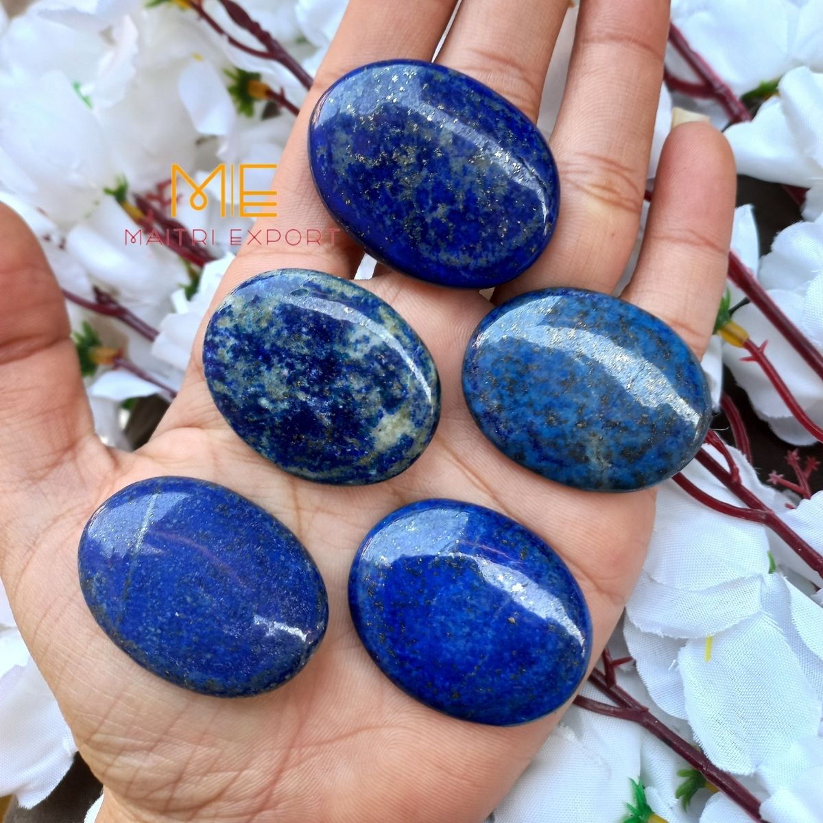 Crystal oval cabochon / mini palmstone-Lapis Lazuli-Maitri Export | Crystals Store