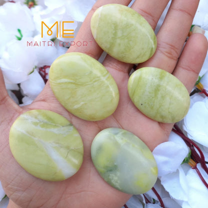 Crystal oval cabochon / mini palmstone-Serpentine-Maitri Export | Crystals Store