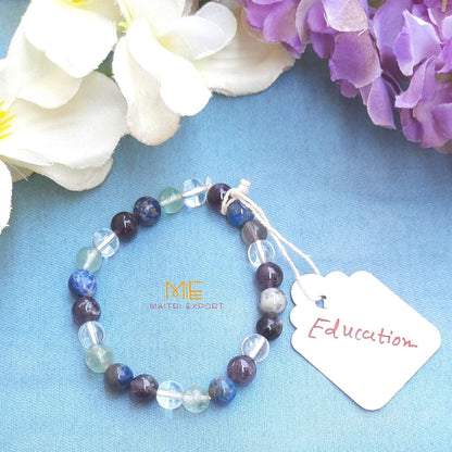 Different purpose based 8mm crystal bead bracelet-Maitri Export | Crystals Store