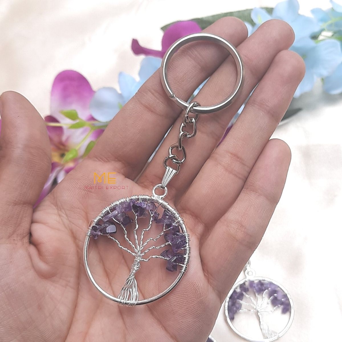 Tree of Life keychains-Amethyst-Maitri Export | Crystals Store