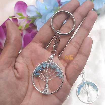 Tree of Life keychains-Aquamarine-Maitri Export | Crystals Store