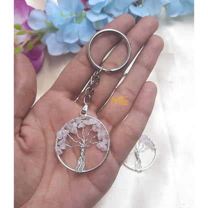 Tree of Life keychains-Rose Quartz-Maitri Export | Crystals Store