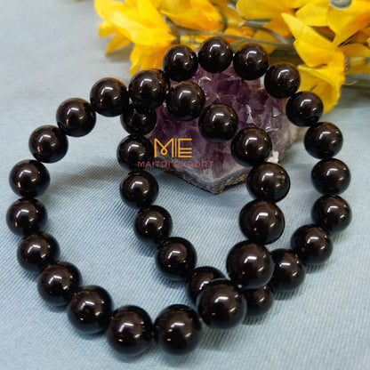 Black Tourmaline Natural Crystal Healing Bracelet-Maitri Export | Crystals Store