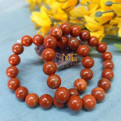 Red Jasper Natural Crystal Healing Bracelet-Maitri Export | Crystals Store