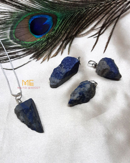 Natural crystal stone rough crescent pendant-Maitri Export | Crystals Store