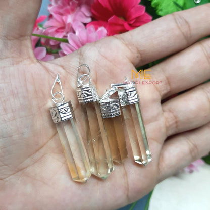 Natural crystal Single Point Pencil Pendant-Citrine-Maitri Export | Crystals Store