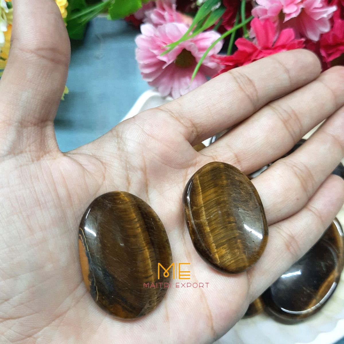 Worry stones / thumbstone-Tiger Eye-Maitri Export | Crystals Store