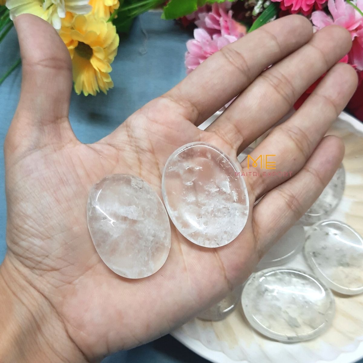 Worry stones / thumbstone-Clear quartz-Maitri Export | Crystals Store