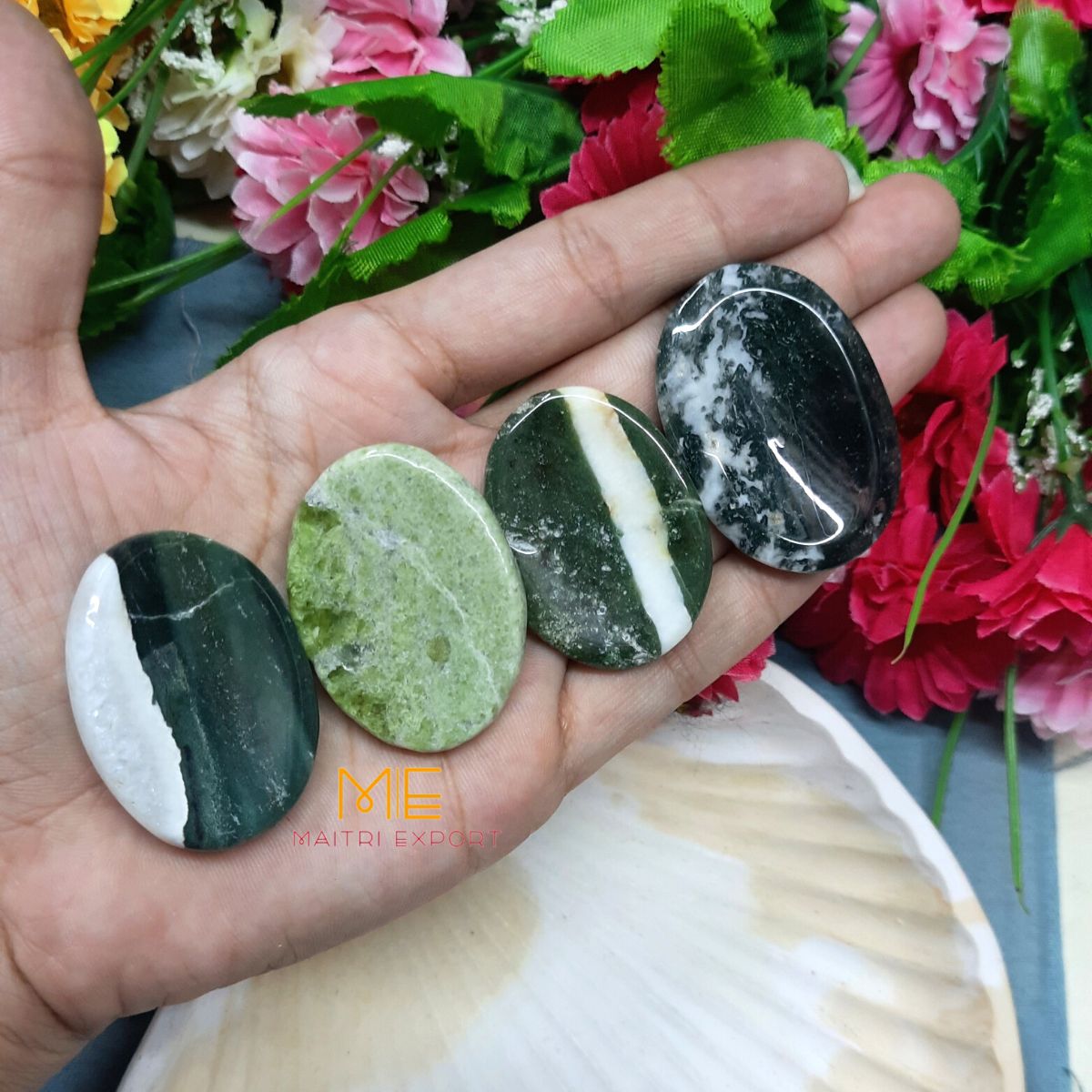 Worry stones / thumbstone-Tree agate-Maitri Export | Crystals Store