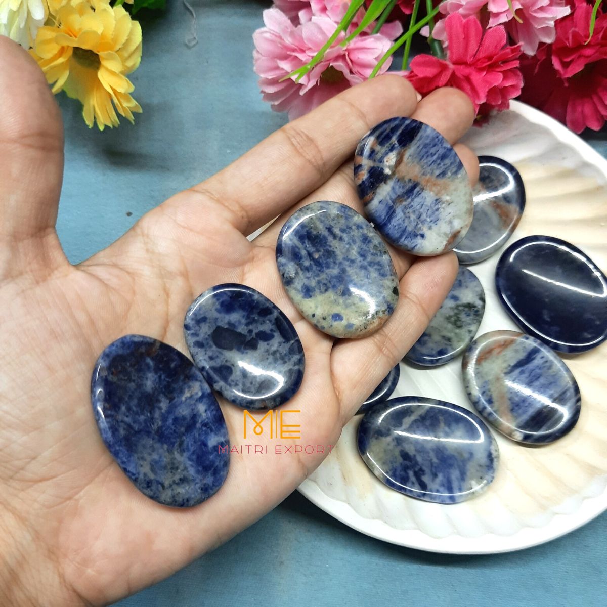 Worry stones / thumbstone-Sodalite-Maitri Export | Crystals Store