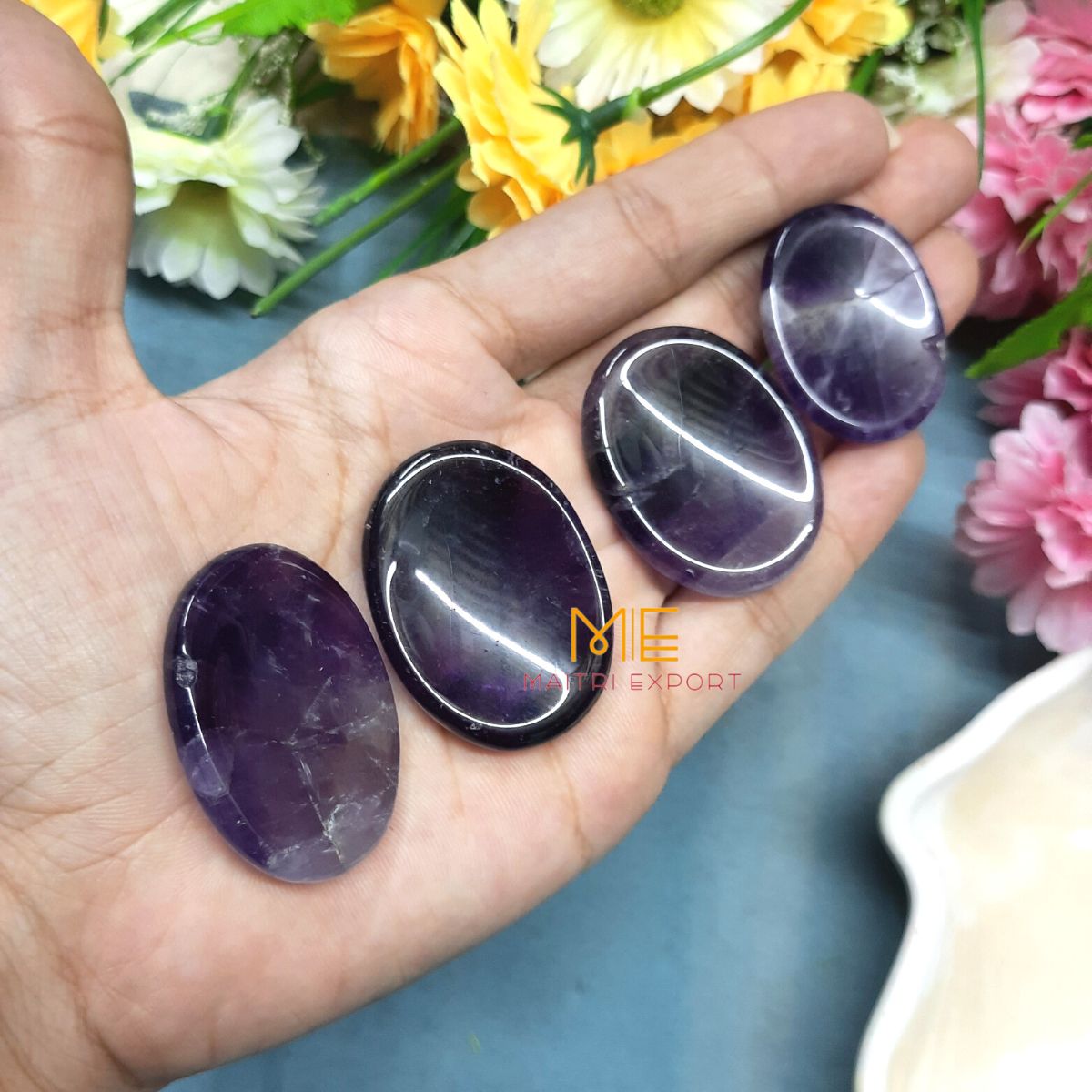 Worry stones / thumbstone-Amethyst-Maitri Export | Crystals Store