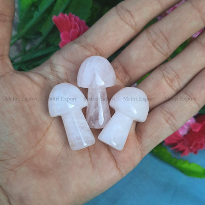 Small mushrooms-Rose Quartz-Maitri Export | Crystals Store