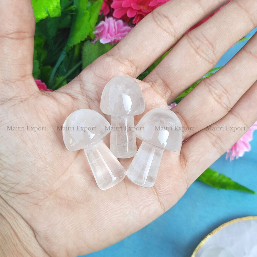 Small mushrooms-Clear quartz-Maitri Export | Crystals Store