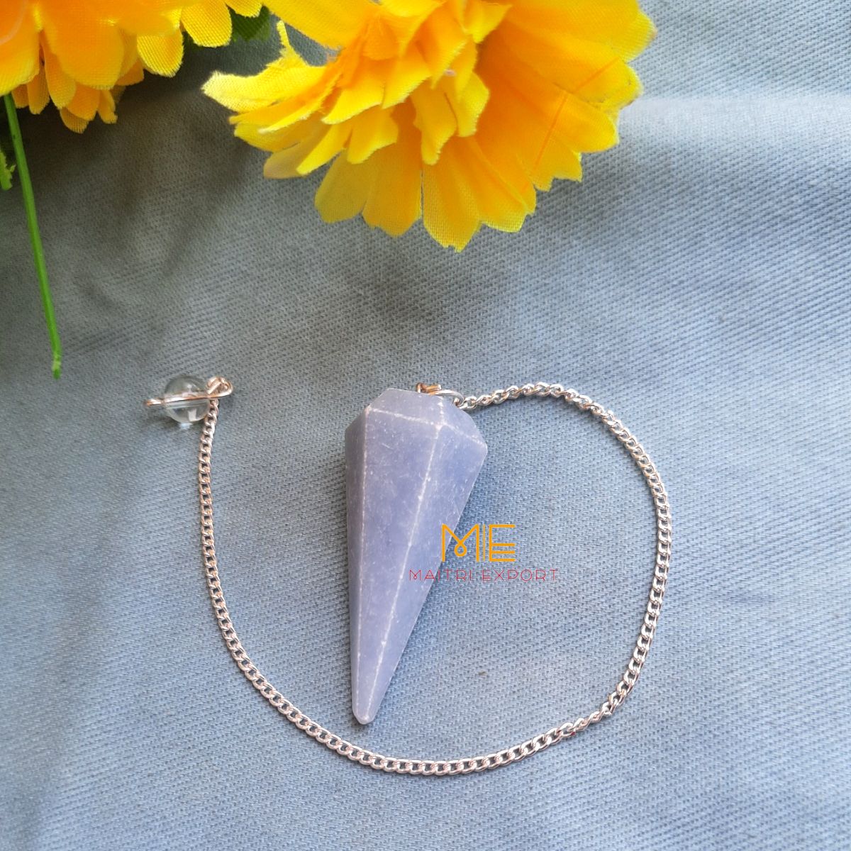 Cone shaped Pendulum-Angelite-Maitri Export | Crystals Store
