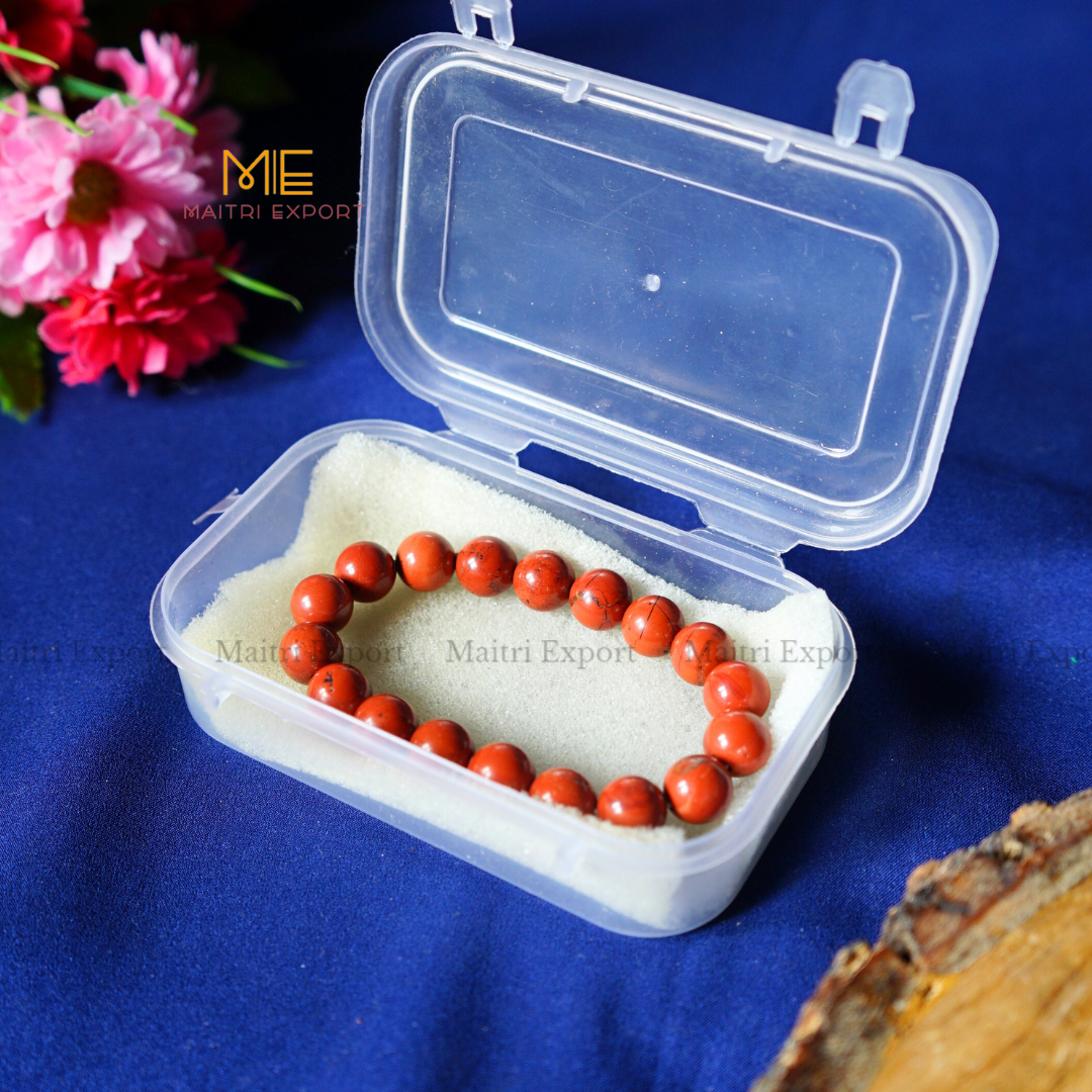 Red Jasper Natural Crystal Healing Bracelet-Maitri Export | Crystals Store