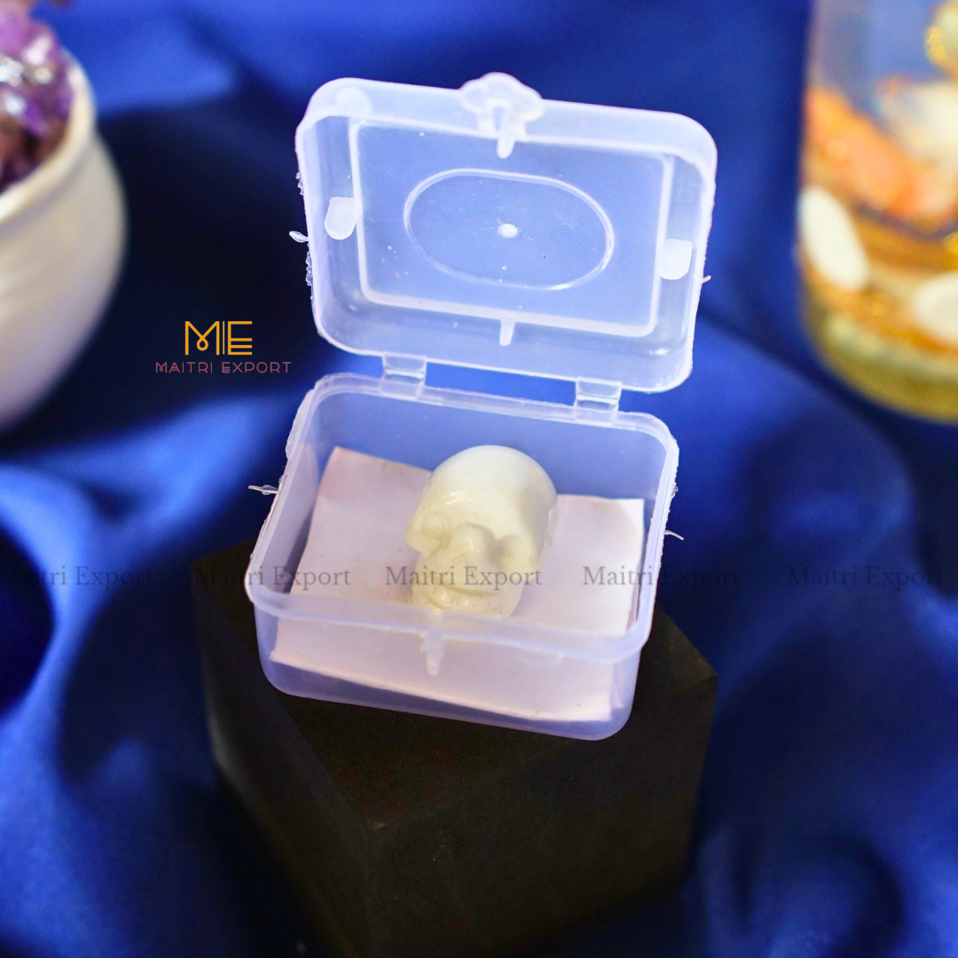 1 Inch Skull ( Mini Skull ) Natural Crystal Handcrafted Figurine / Carving-Maitri Export | Crystals Store