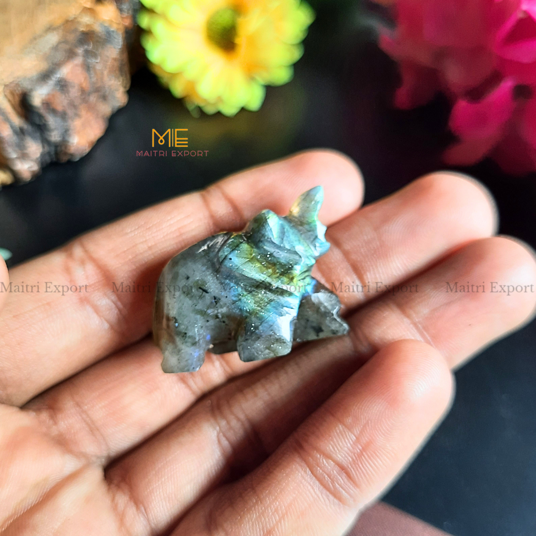 1 inch mini elephant crystal figurine-Maitri Export | Crystals Store