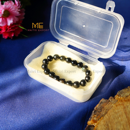 Golden Obsidian Natural Crystal Healing Bracelet-Maitri Export | Crystals Store