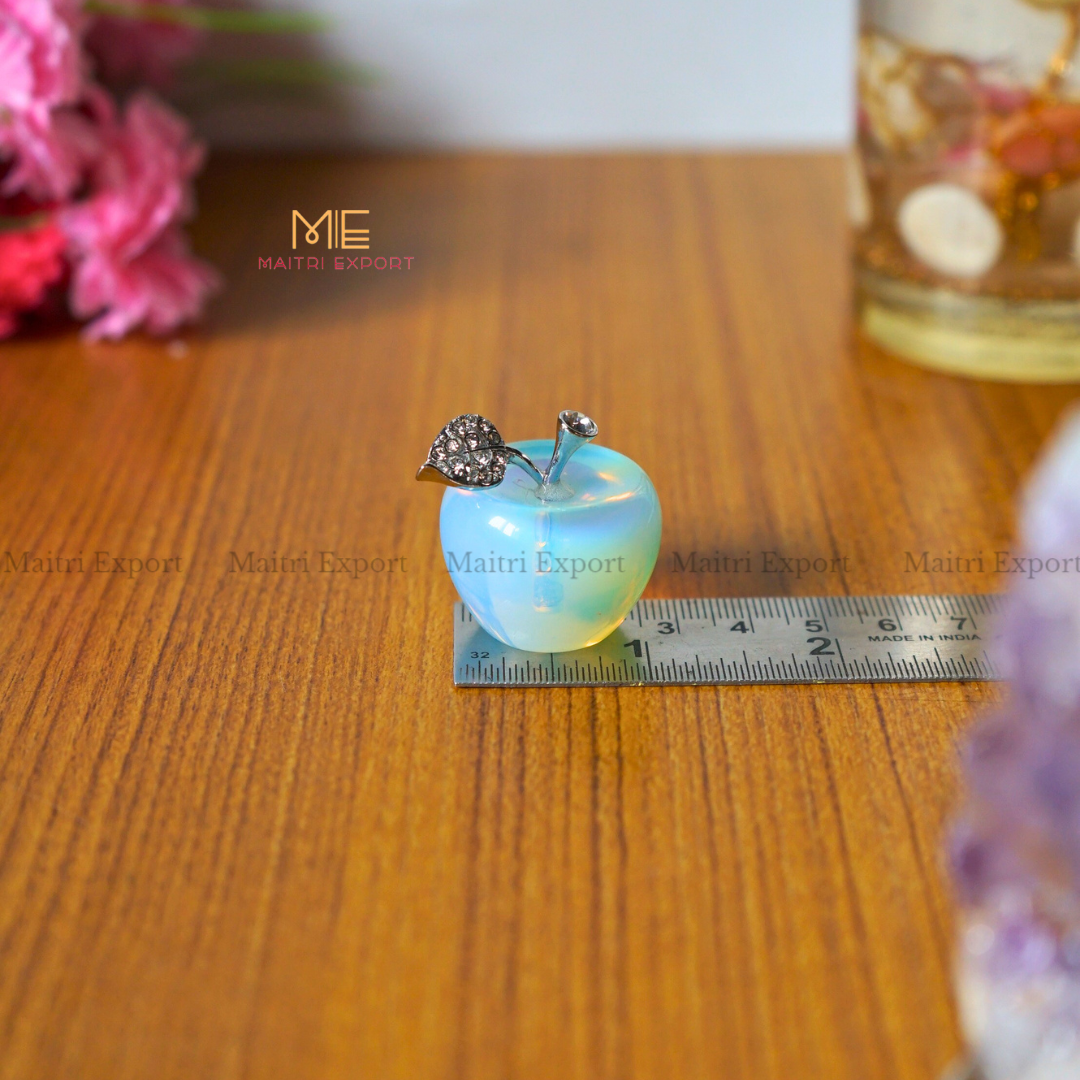 Natural Crystal Stone Apple shaped figurine / Showpiece-Maitri Export | Crystals Store