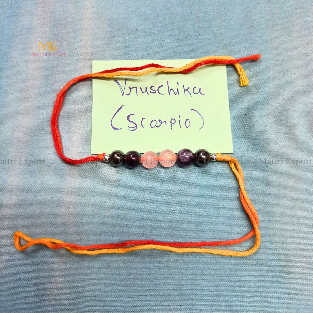 Natural crystal stone based zodiac sign rakhi-Maitri Export | Crystals Store