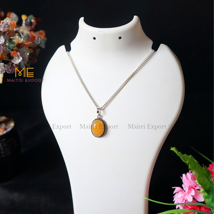 Natural Healing Crystal Gem Quality Oval Shaped Pendant-Maitri Export | Crystals Store