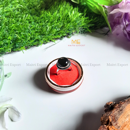 Round Gemstone crystal Adjustable rings-Maitri Export | Crystals Store