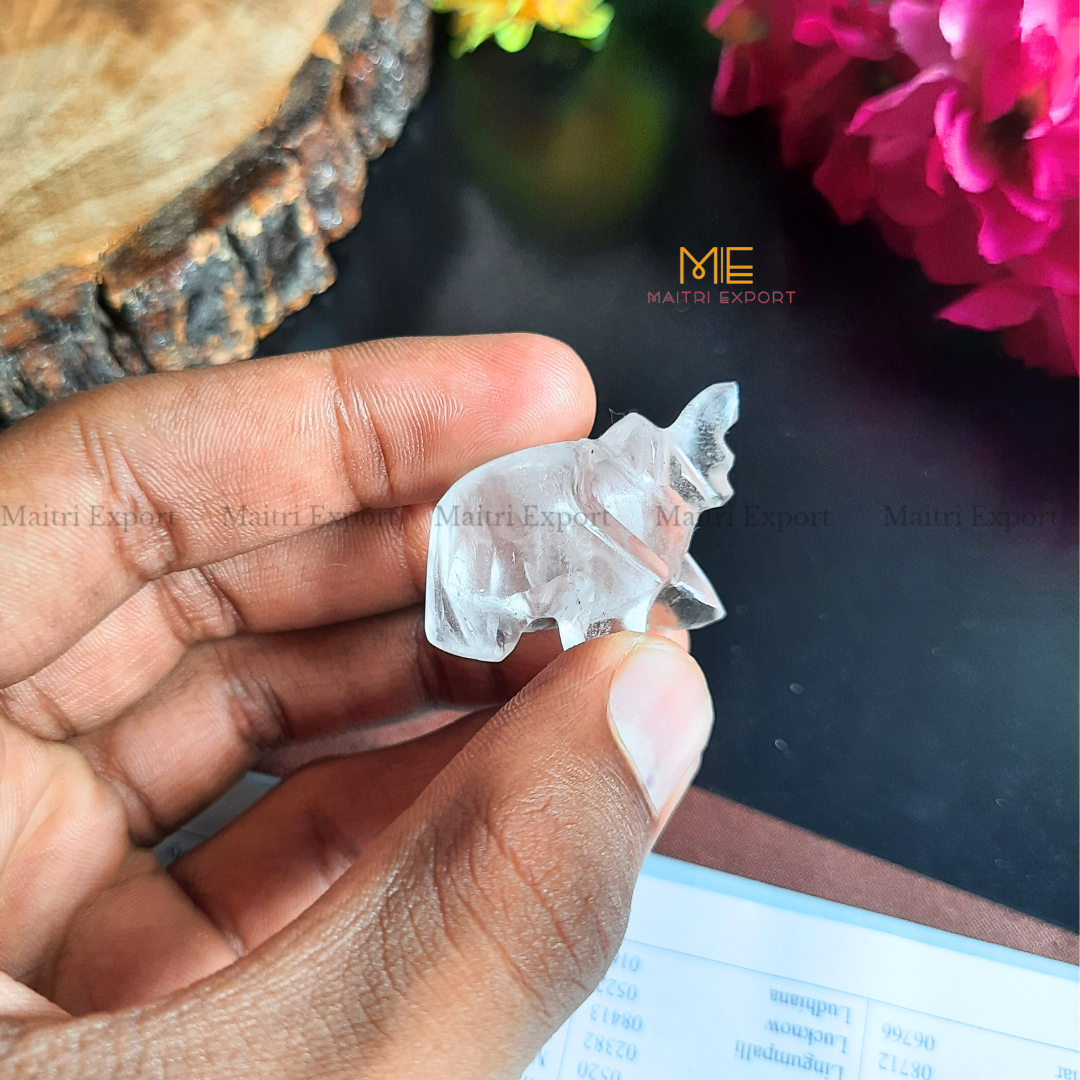 1 inch mini elephant crystal figurine-Maitri Export | Crystals Store