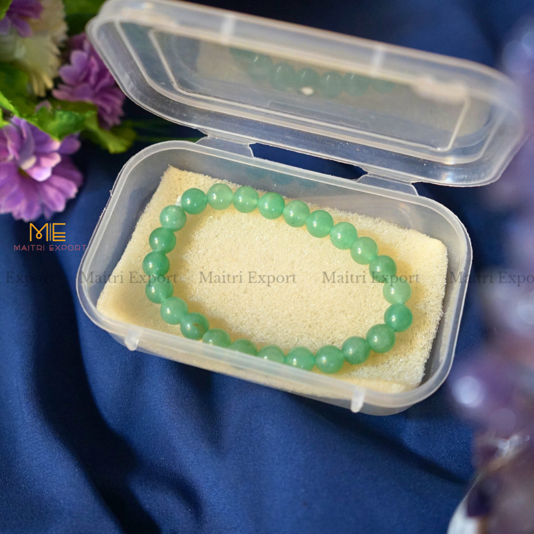 Green Aventurine Natural Crystal Healing Bracelet-Maitri Export | Crystals Store