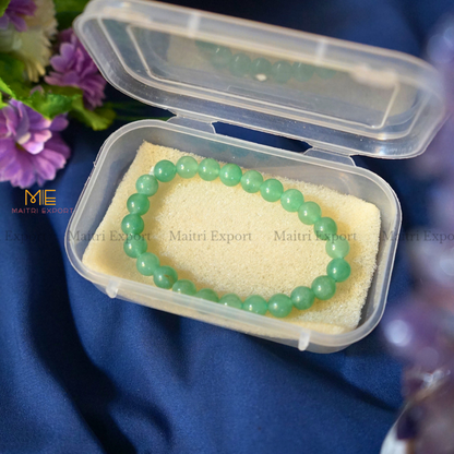 Green Aventurine Natural Crystal Healing Bracelet-Maitri Export | Crystals Store