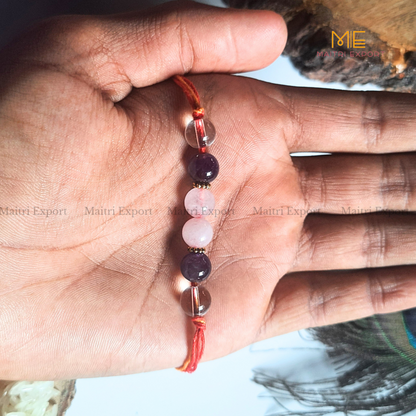 Natural crystal stone purposed rakhi-Maitri Export | Crystals Store