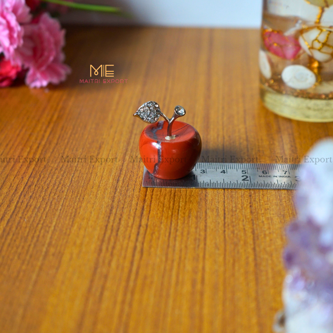 Natural Crystal Stone Apple shaped figurine / Showpiece-Maitri Export | Crystals Store