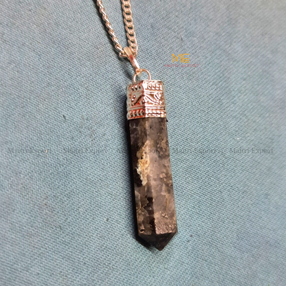 Natural crystal Single Point Pencil Pendant-Maitri Export | Crystals Store