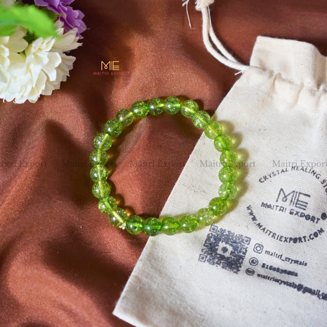 Peridot 8mm Crystal Healing Bracelet-Maitri Export | Crystals Store