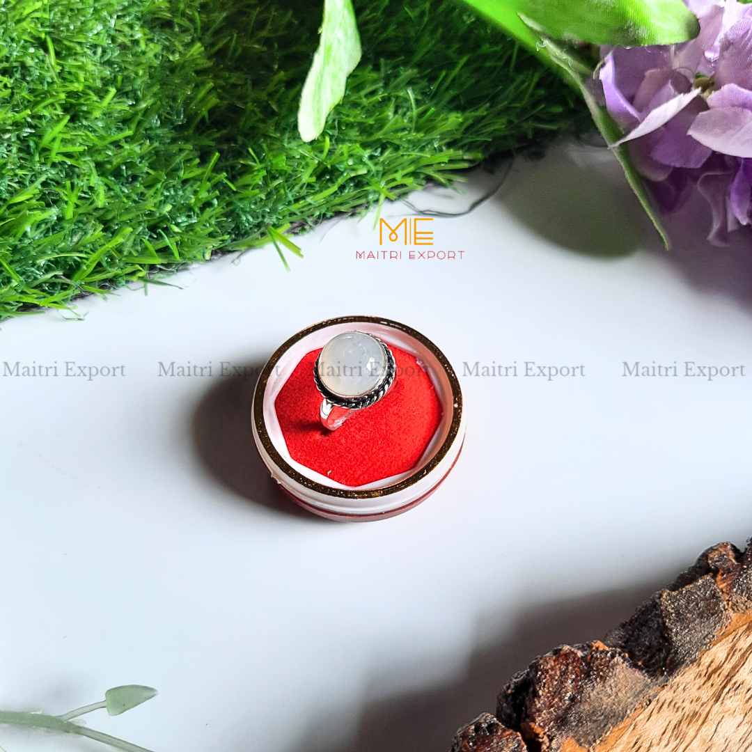 Round Gemstone crystal Adjustable rings-Maitri Export | Crystals Store