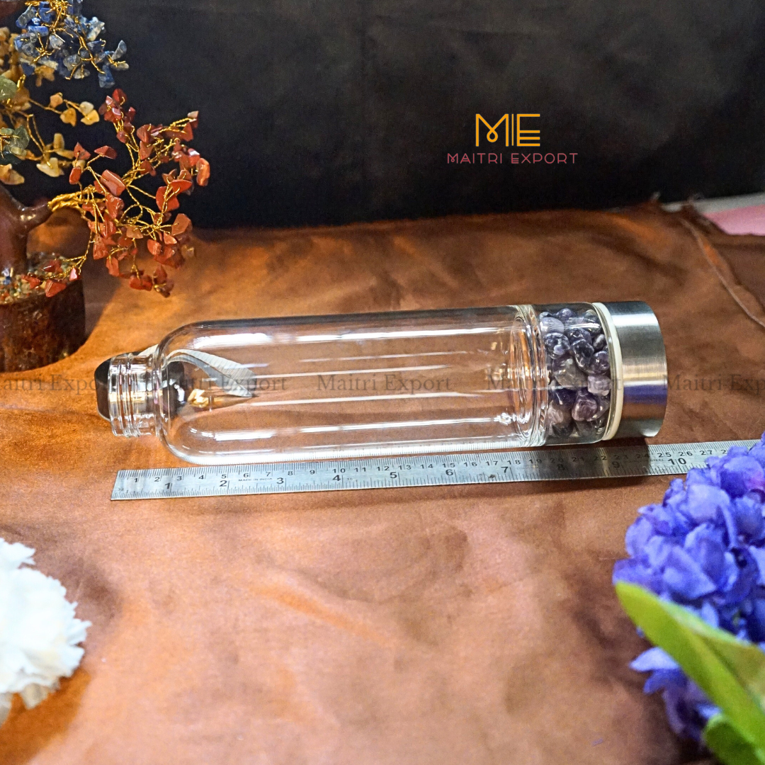 Crystal Elixir bottle with chips-Maitri Export | Crystals Store