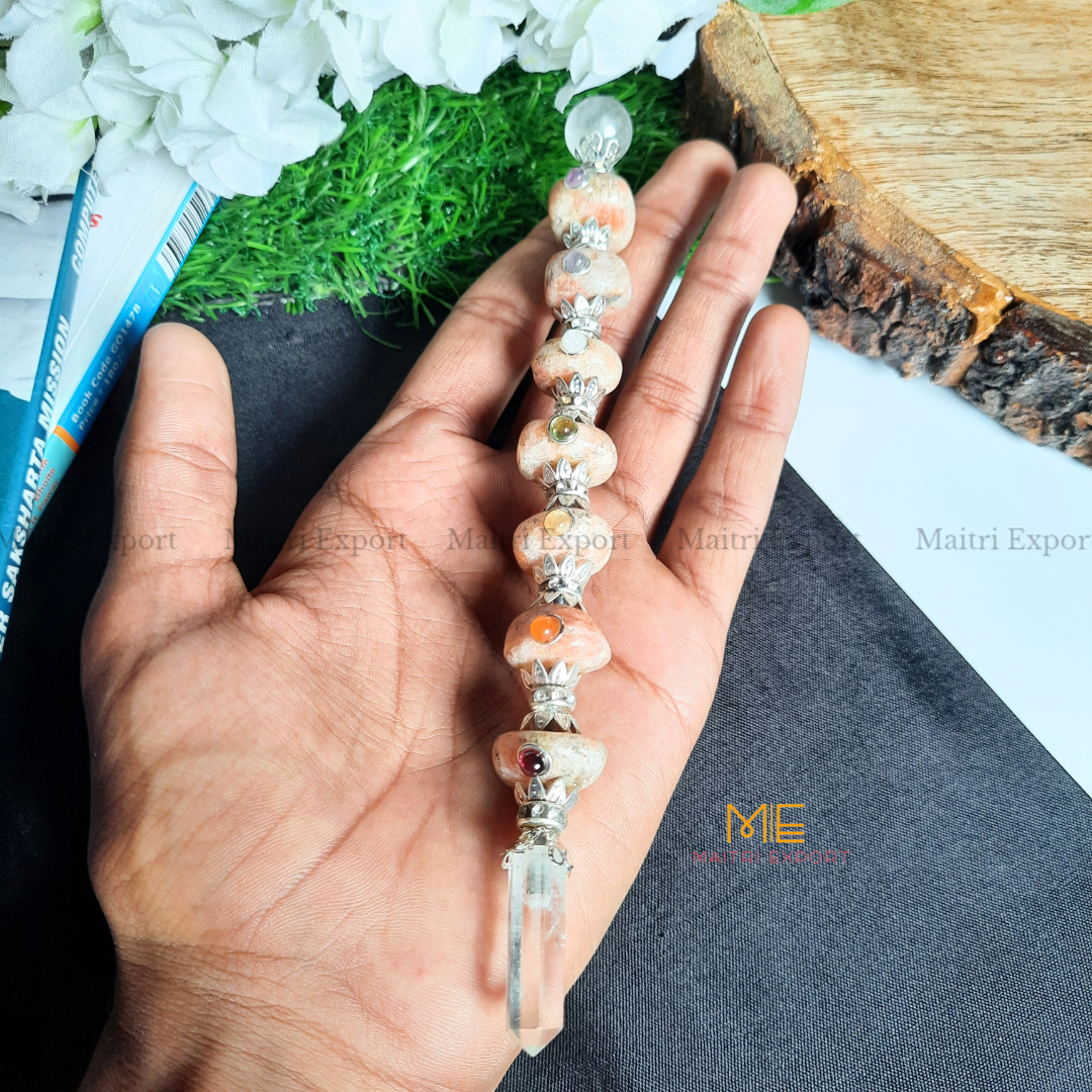 Natural stone tumble shaped stick wands-Maitri Export | Crystals Store